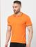 Orange Polo Neck T-shirt_394835+3