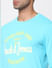 Blue Logo Print Full Sleeves T-shirt_394862+4