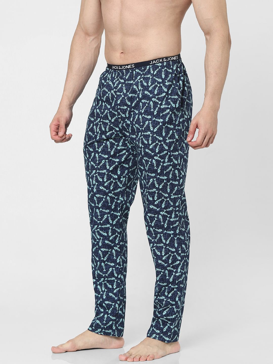 Buy Blue Printed Pyjamas for Men