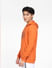 Orange Logo Print Hooded Sweatshirt_400818+3