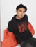 Black Logo Print Hooded Sweatshirt_400819+1
