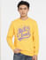 Yellow Logo Print Sweatshirt_400821+2