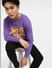 Purple Logo Print Sweatshirt_400822+1