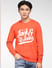 Red Logo Print Sweatshirt_400823+2