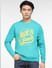 Blue Logo Print Sweatshirt_400824+2