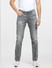 Grey Low Rise Distressed Ben Skinny Jeans_400837+2
