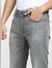 Grey Low Rise Distressed Ben Skinny Jeans_400837+5