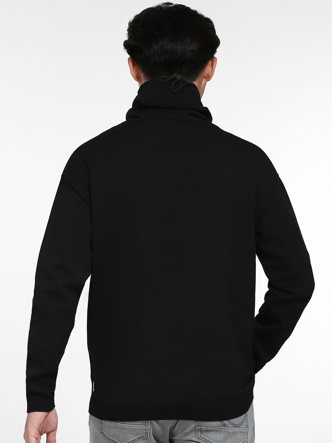 Black high neck cheap pullover