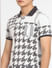 White Abstract Print Polo T-shirt_400841+5