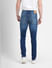 Dark Blue Low Rise Distressed Glenn Slim Fit Jeans_400863+4