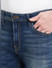 Dark Blue Low Rise Distressed Glenn Slim Fit Jeans_400865+5