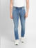 Blue Low Rise Washed Ben Skinny Fit Jeans_400869+2