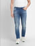 Blue Low Rise Distressed Ben Skinny Fit Jeans_400871+2