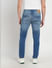 Blue Low Rise Distressed Ben Skinny Fit Jeans_400871+4