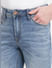 Light Blue Low Rise Distressed Ben Skinny Fit Jeans