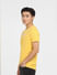 Yellow Logo Print Crew Neck T-shirt_400899+3