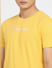Yellow Logo Print Crew Neck T-shirt_400899+5