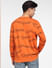 Orange Typographic Logo Print Sweatshirt_400904+4