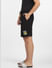 Minion Black Mid Rise Printed Shorts_400920+3