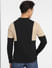 Black Colourblocked Sweatshirt_400924+4