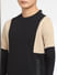 Black Colourblocked Sweatshirt_400924+5