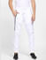 White Mid Rise Tape Detail Co-ord Sweatpants_400925+2