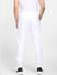 White Mid Rise Tape Detail Co-ord Sweatpants_400925+4