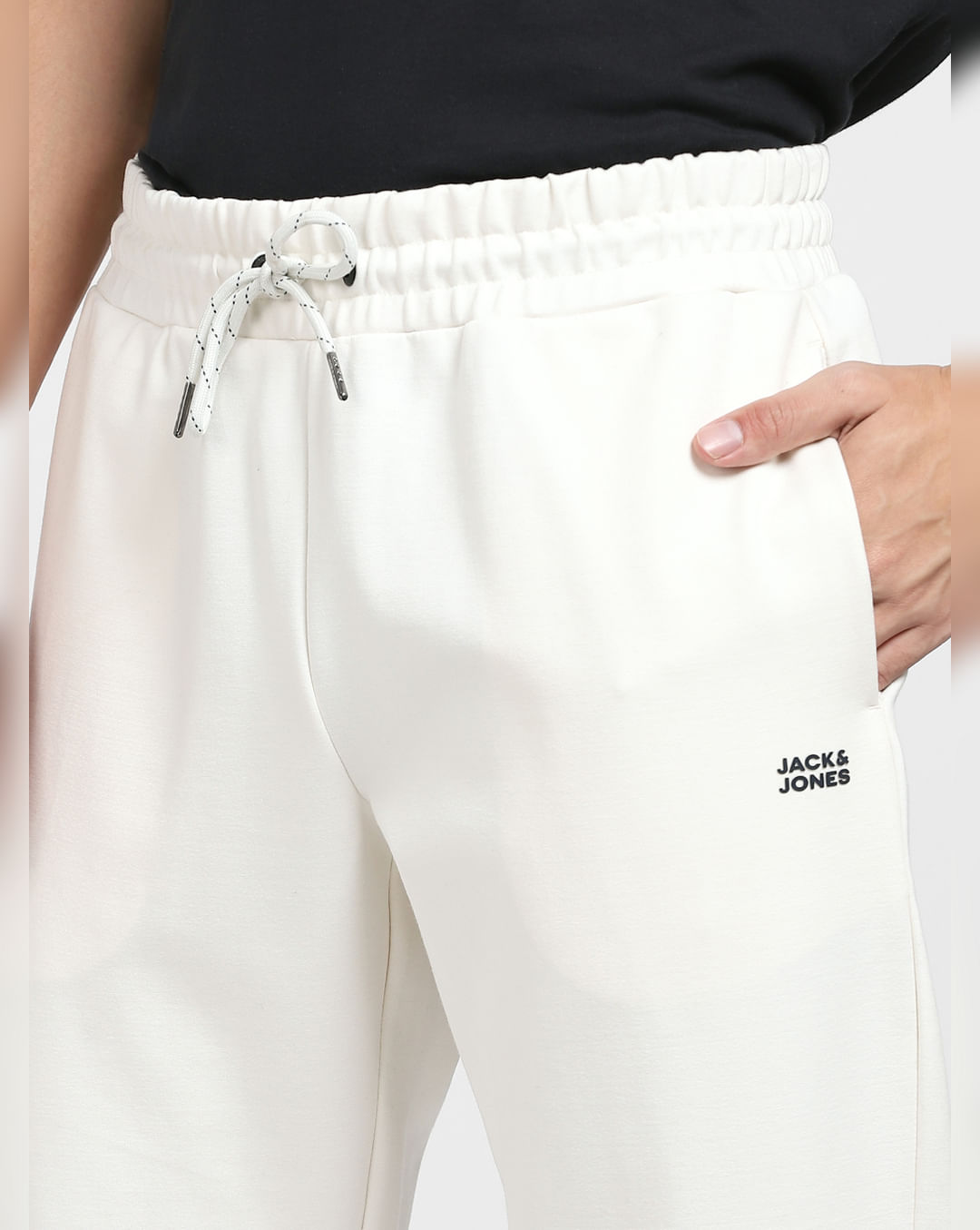 Jack & Jones Core set sweatpants with contrast stitch in gray
