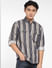 Blue Striped Full Sleeves Shirt_400930+2