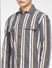 Blue Striped Full Sleeves Shirt_400930+5