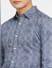 Blue Printed Full Sleeves Shirt_400936+5