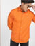 Orange Logo Print Full Sleeves Shirt_400950+1