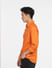 Orange Logo Print Full Sleeves Shirt_400950+3