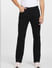 Black Mid Rise Clark Straight Fit Jeans_400951+2