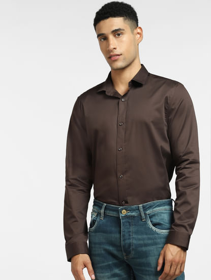Dark Brown Full Sleeves Shirt
