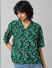 Green Floral Resort Collar Shirt