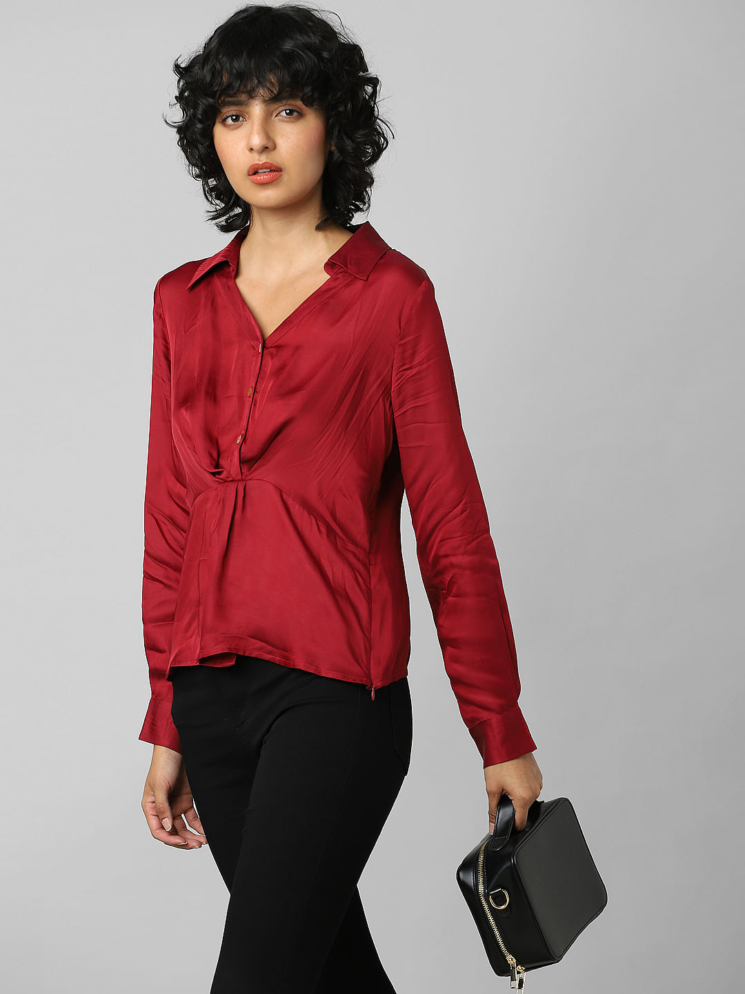 Bebe Rexha: Red Crop Top, Black Pants | Steal Her Style