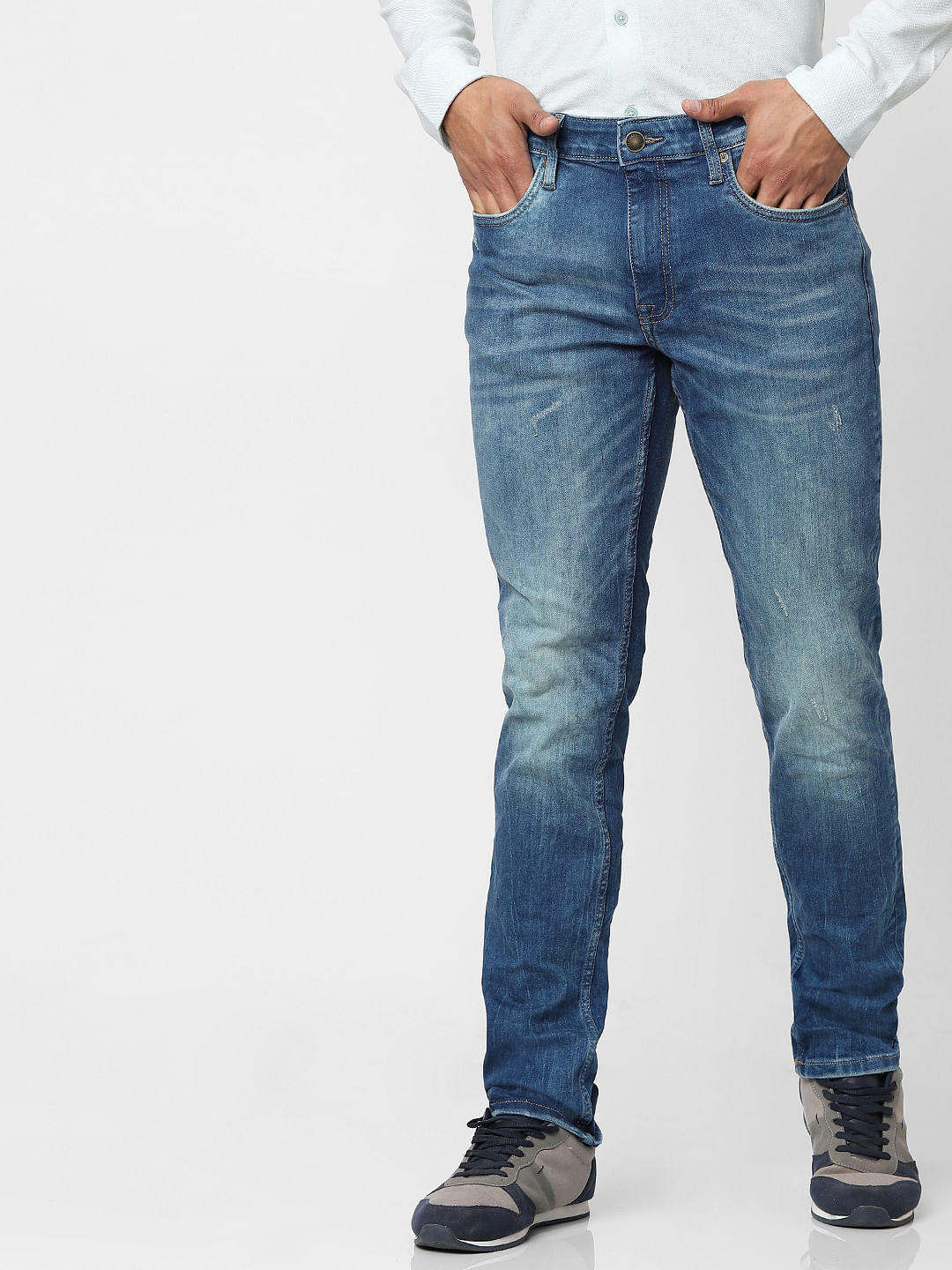 Buy Blue Solid Slim Fit Jeans for Men Online at Killer Jeans  471549