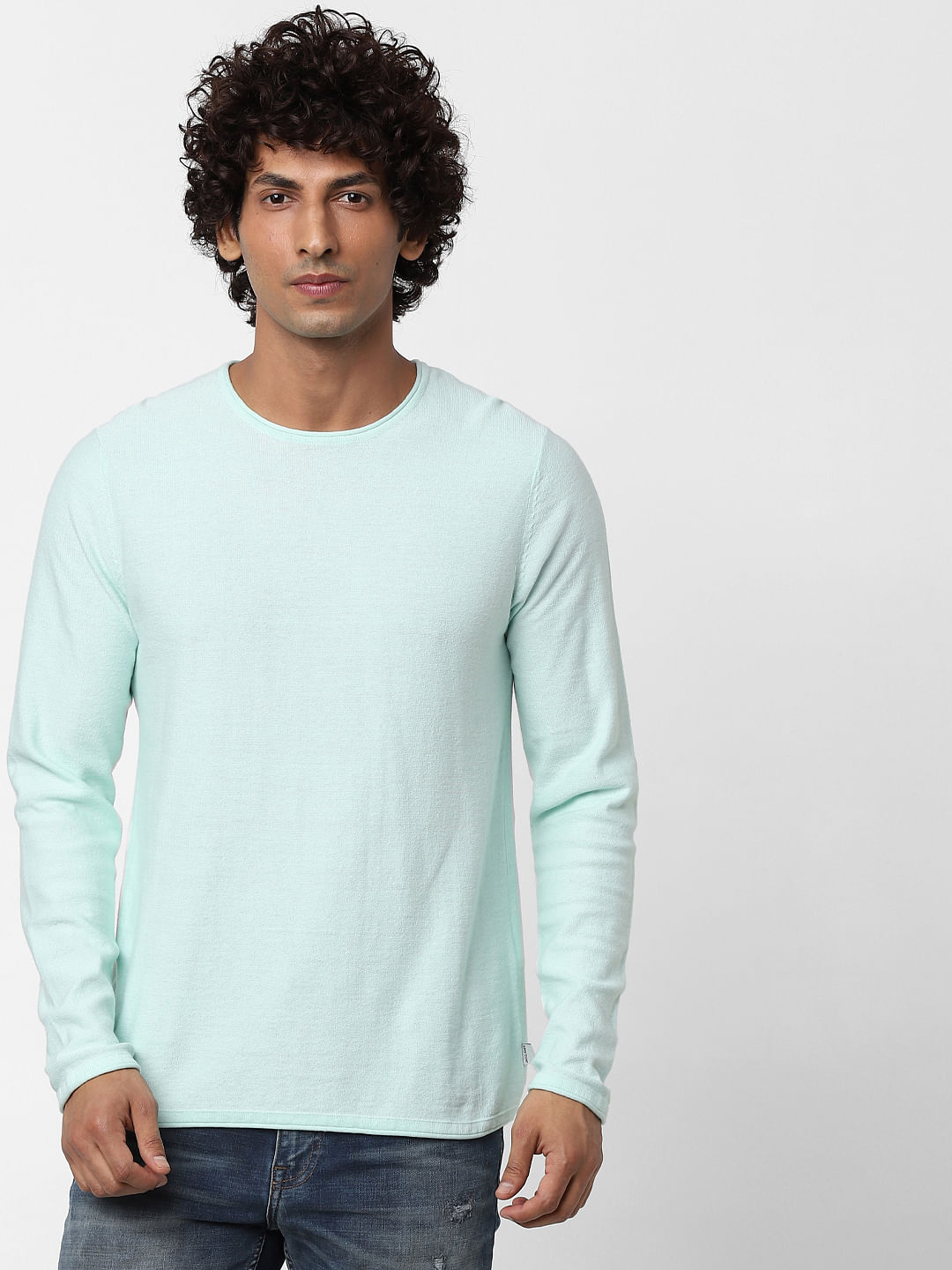 light green mens sweater