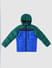 Boys Blue Colourblocked Puffer Jacket