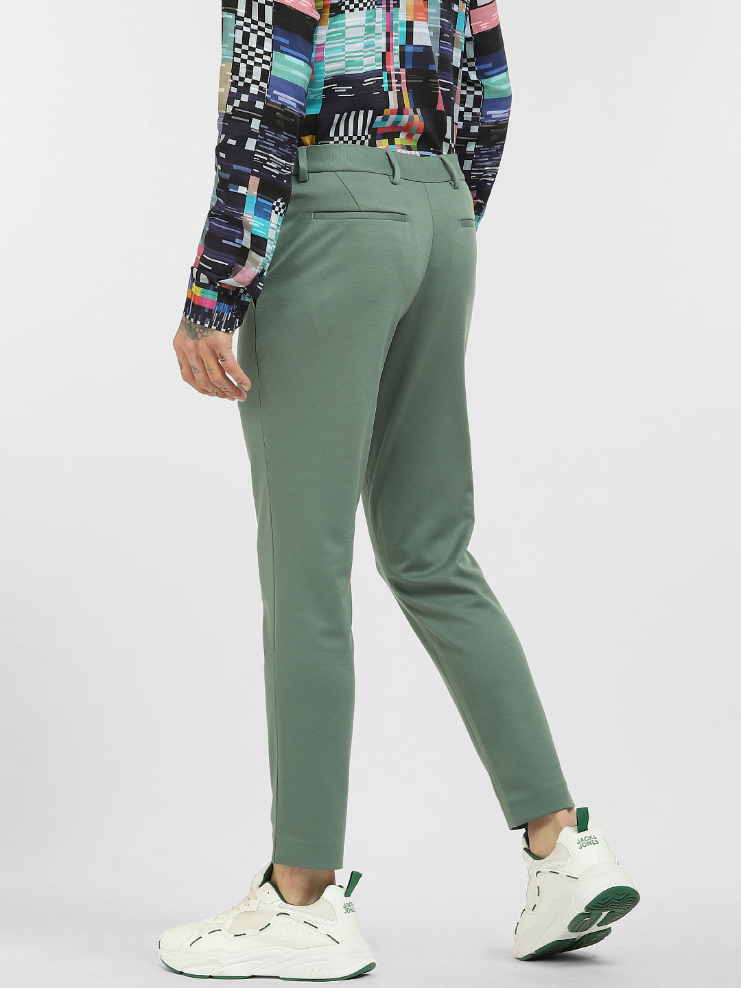 Buy Louis Philippe Green Trousers Online - 364948 | Louis Philippe