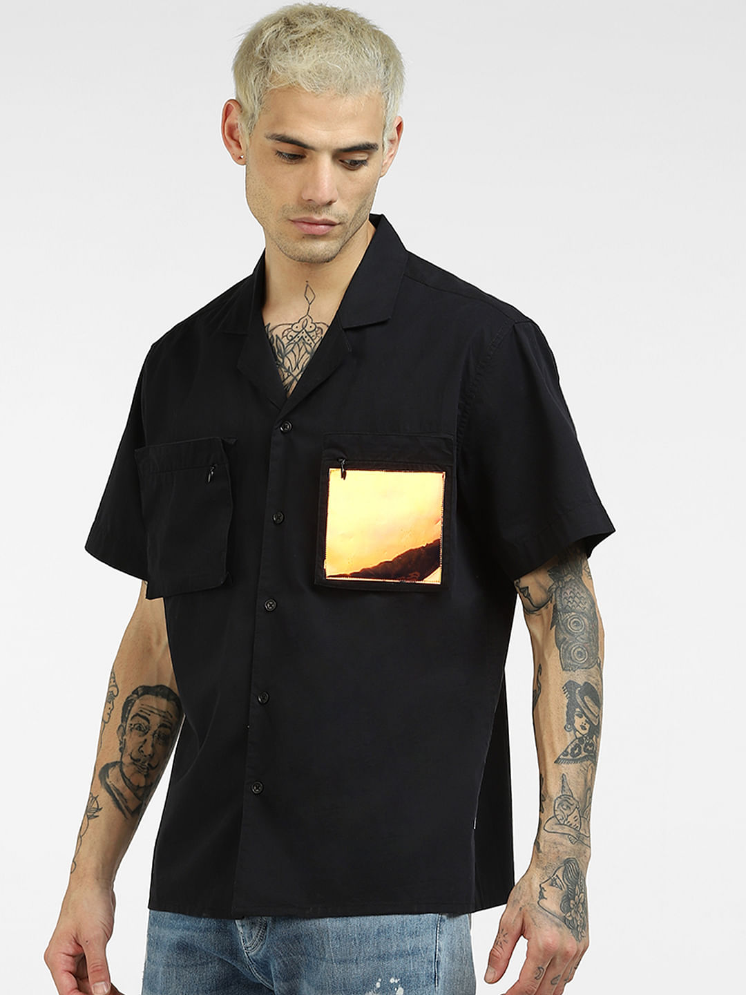 Buy Green Oversized Half Sleeves Shirt for Men