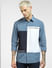 Blue Colourblocked Shirt_394887+2