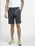 Blue Striped Linen Shorts_394891+2