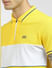 Yellow Colourblocked Polo T-shirt