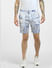 White Printed Linen Shorts_394905+2