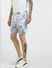 White Printed Linen Shorts_394905+3