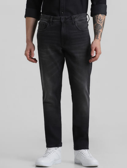 Black Low Rise 5 Pocket Slim Fit Jeans