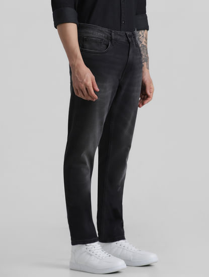 Black Low Rise 5 Pocket Slim Fit Jeans
