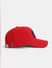 Red Logo Print Baseball Cap_409485+3